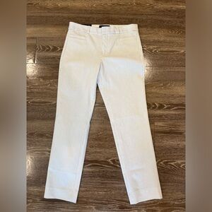 Never worn Banana Republic White & Navy Striped Work Pants.